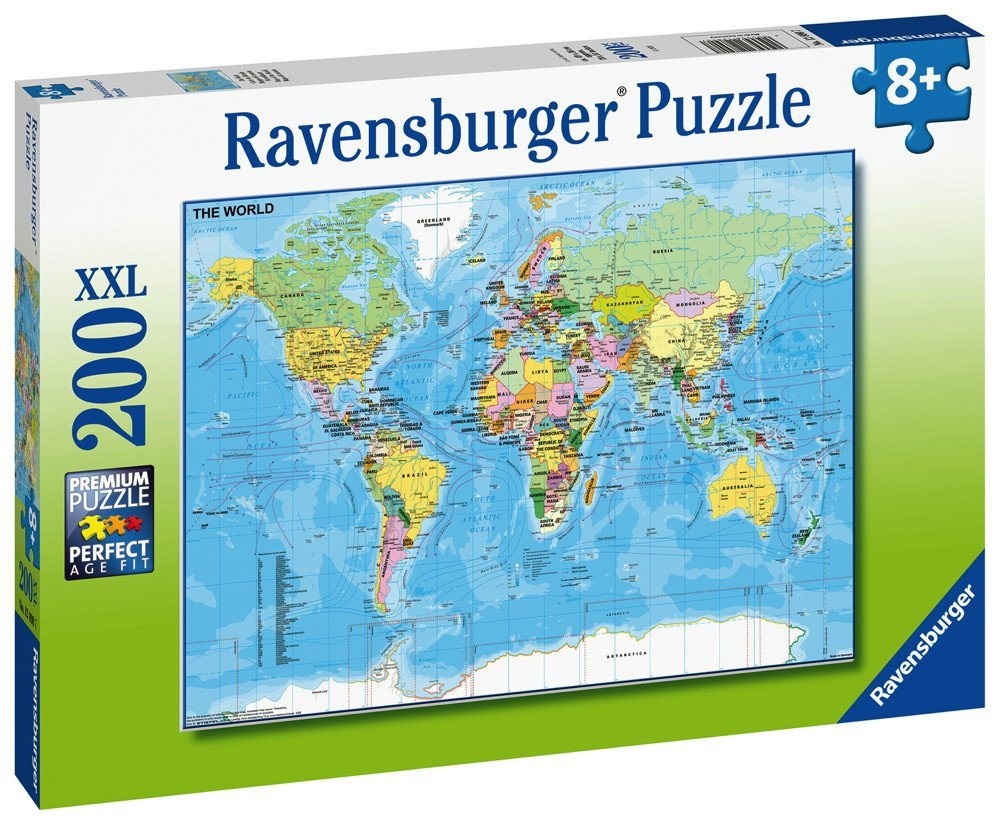 Ravensburger Puzzle 200 Teile Ravensburger Kinder Puzzle XXL Die Welt 12890, 200 Puzzleteile