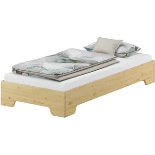 Erst-Holz® Stapelbett 100x200 Pensionsbett, Gästebett mit wählbarem Zubehör V-60.56-10, Ausstattung:ohne Zubehör