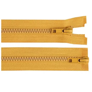 maDDma 1 Reißverschluss 2-Wege 5mm 75 cm teilbar Autolock Doppelzipper Farbwahl, Farbe:goldgelb