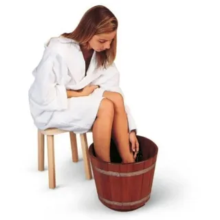 blumenberg gmbh Fußbadewanne hoch Kambala Wasserablauf mit Standrohr aus V2A