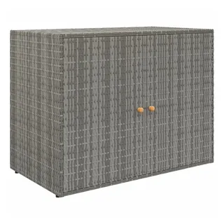 vidaXL Gartenschrank Grau 100x55,5x80 cm Poly Rattan
