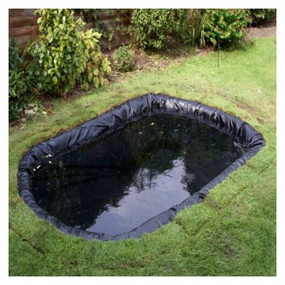 PVC Teichfolie Schwarz, 8 m x 7 m 8 m x 6 m Teichfolie Gartenteich HDPE für Fischteich Bachbrunnen Wassergarten Wassergarten, UV und Witterungsbeständig Teichfolie Garte(Color:20S,Size:8x4M(26x13ft))