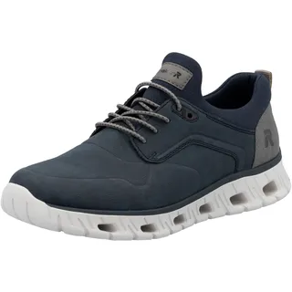 Rieker Herren Sneaker Schlupfschuh mit modischer Laufsohle 04350, Größe:41 EU, Farbe:Blau - Blau