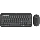 Logitech Pebble 2 Combo Graphite - Schlanke Multi-Device Bluetooth®-Tastatur und -Maus mit anpassbaren Tasten