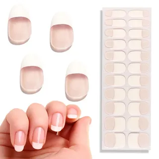 Bzzerumy UV Gel Nagelfolie, 22 pcs Nagelfolie Selbstklebend, Nagelfolie NV Härtend, Gellack Wraps für Nagel,nail sticker,maniko nails starter set nagelfolien