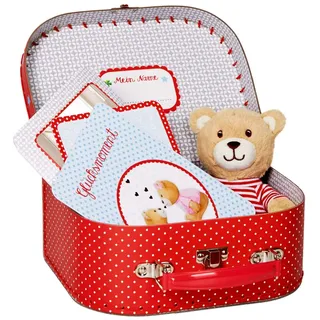 Die Spiegelburg 16874 Geschenkset Teddy im Köfferchen, BabyGlück,