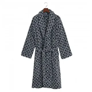 Gant Bademantel Gant Home Bademantel G-Monogram Robe Evening Blue (XXL)