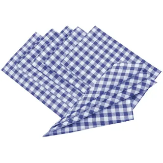ZOLLNER Stoffservietten,, Blau, Quadratisch, 45x45 cm, Wohntextilien, Tischwäsche, Stoffservietten