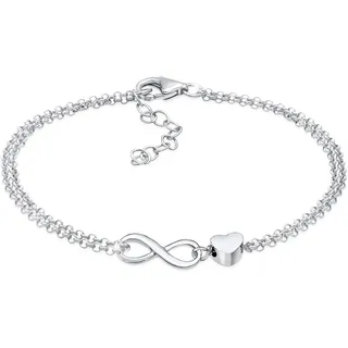 Elli Neu Herz Liebe Unendlichkeit Infinity 925 Silber silberfarben Damen