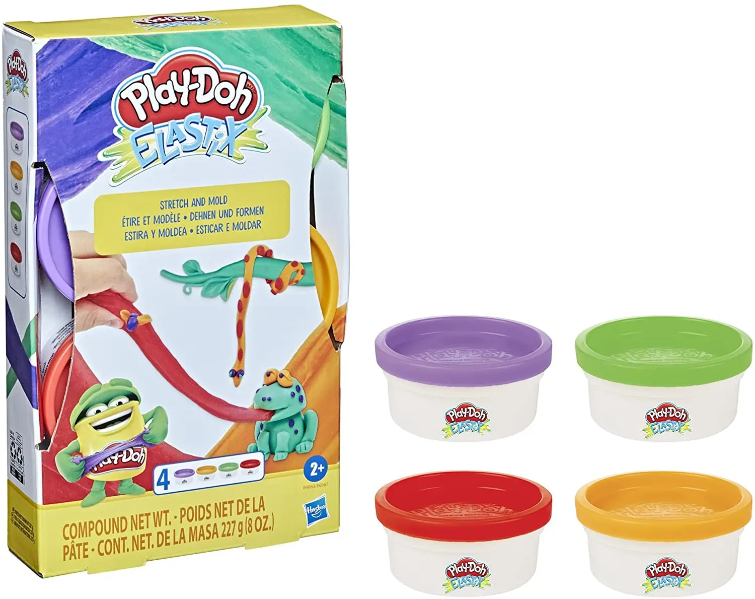 Hasbro - Play-Doh - Elastix Spielknete (4er Pack)
