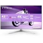 PHILIPS Gaming-Monitor "42M2N8900", G (A-G), weiß, Monitore, höhenverstellbar