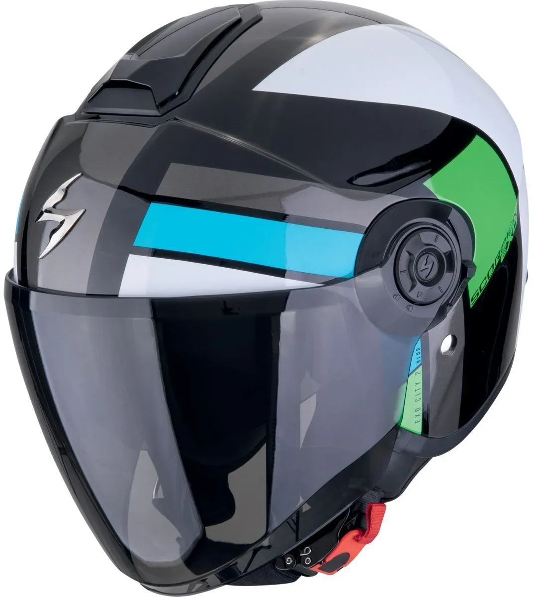 Scorpion EXO-CITY II 2 BLUR Schwarz Weiss Grün Gr. L 58/59
