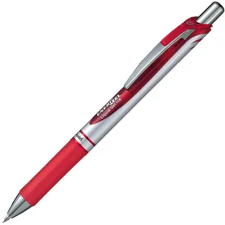 Pentel EnerGel BL77 Gelschreiber rot/silber 0,35 mm, Schreibfarbe: rot