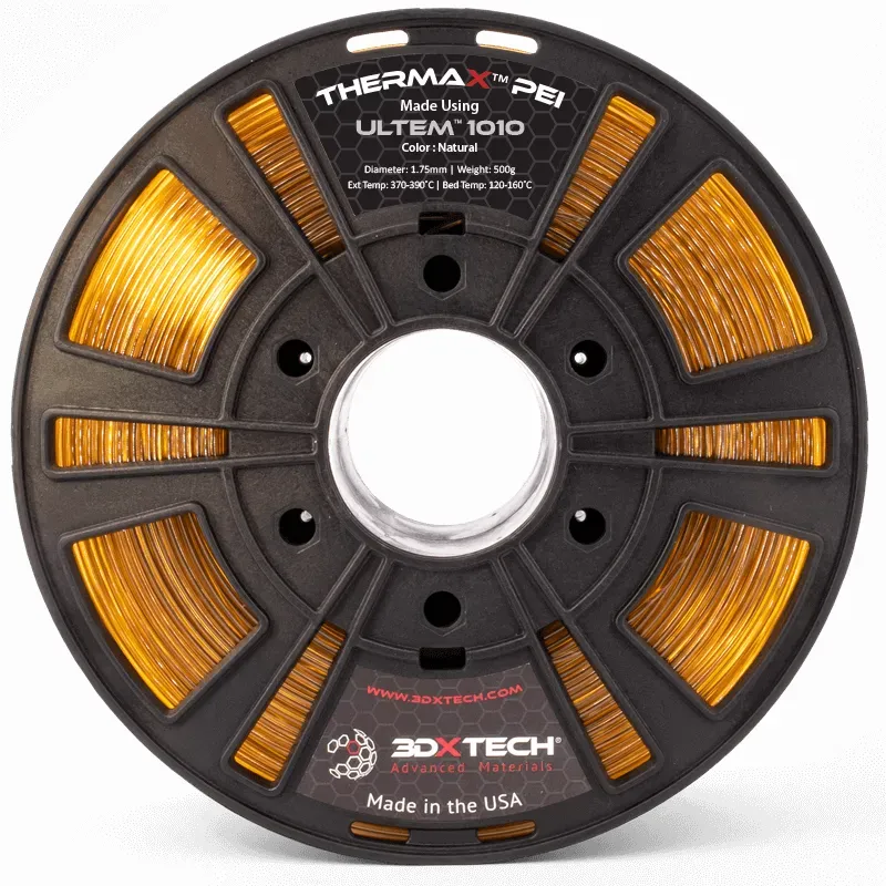 3DXTech ThermaXTM PEI 1010, Filament Size: 1.75mm, Farbe: Schwarz, Gewicht: 500g