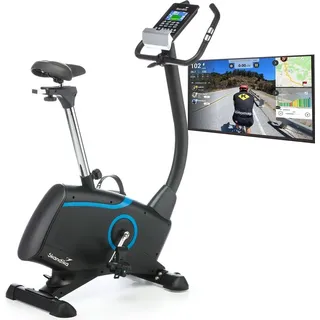 Skandika Ergometer Atlantis mit App Steuerung (Kinomap, iConsole), und Körperfettmessung, 32 Stufen, geräuscharm, Transportrollen | bis 150kg