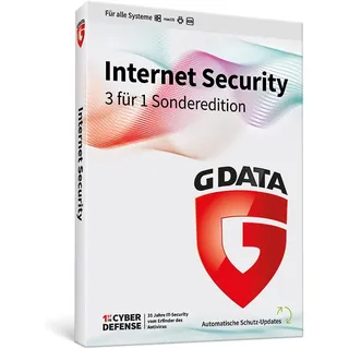 G DATA Internet Security 2025 | 1-3 Geräte - 1 Jahr | Virenscanner für PC, Mac, Android, iOS | zukünftige Updates inklusive | Made in Germany | Download – Aktivierungscode per Email