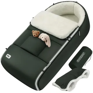 monzana Fußsack, Kinderwagen Handwärmer Winterfußsack - Wasserabweisend, Grün grün