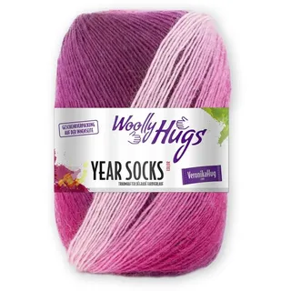 Woolly Hugs Year Socks Fb. 04 APR, 100g Sockenwolle mit dezentem Degradé Farbverlauf