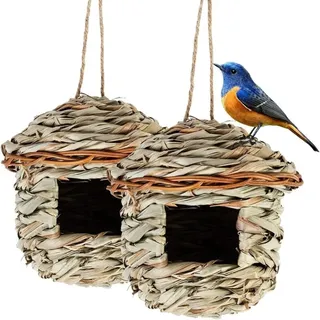 Gewebtes Vogelhaus, handgefertigtes Vogelnest, Vogelhaus für den Außenbereich, geeignet für kleine Vögel wie Kolibris, Meisen