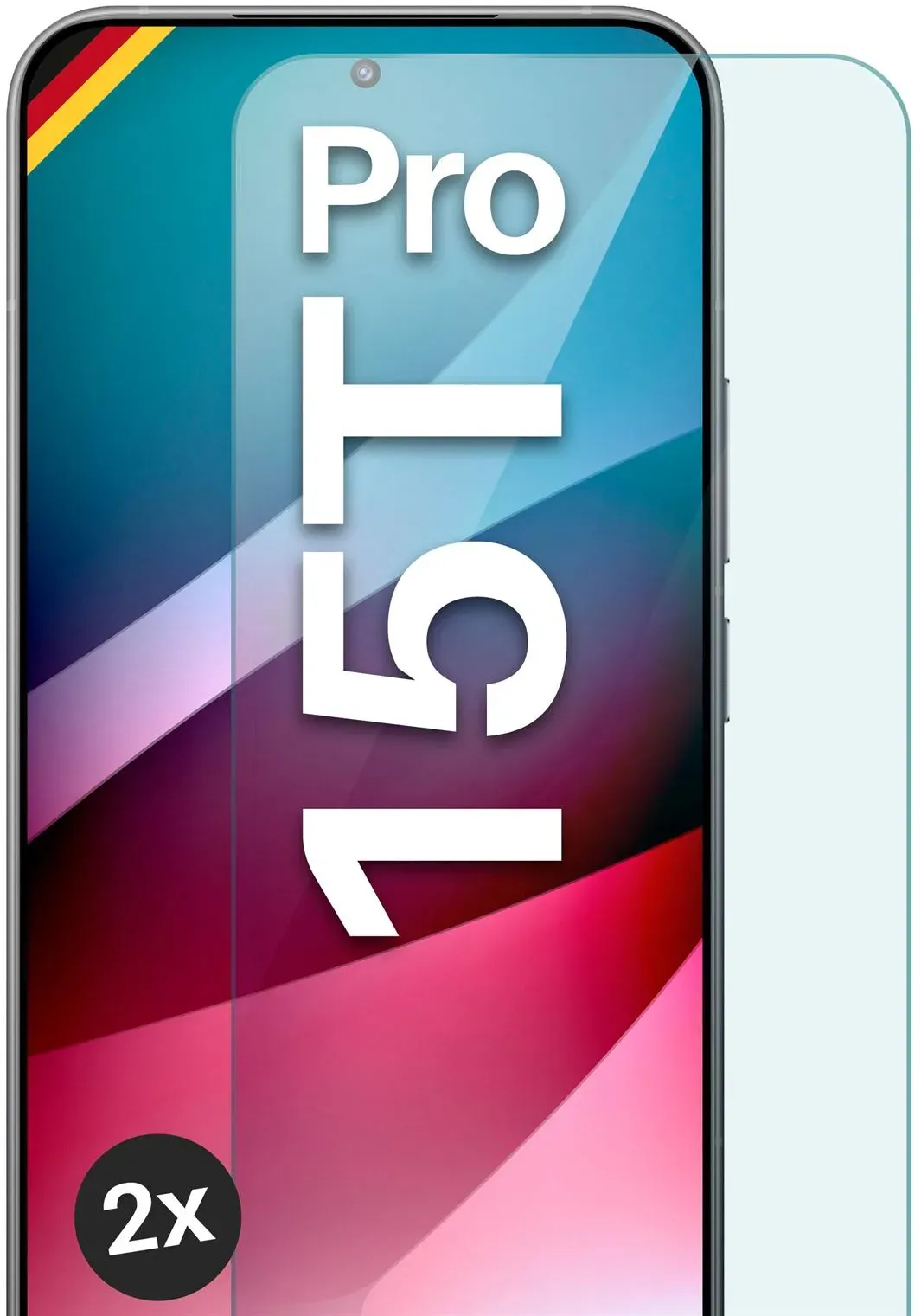 moex Klares Panzerglas für Xiaomi 15T Pro – passgenaue 9H Schutzfolie für zuverlässigen Displayschutz – ShockProtect Klar