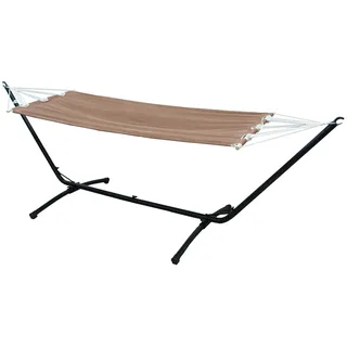 AMANKA Outdoor Hängematte mit Gestell - 310cm Hängemattengestell 190x80 Stabhängematte