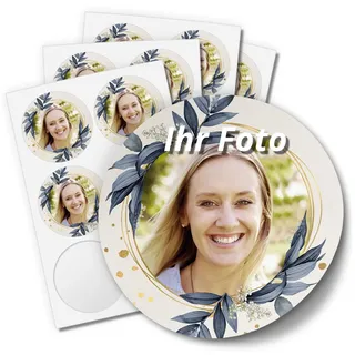 Personalisierbare Aufkleber mit eigenem Foto für Hochzeit Einladung Taufe Verlobung Save the Date Geburtstag Konfirmation Jugendweihe Kommunion 07