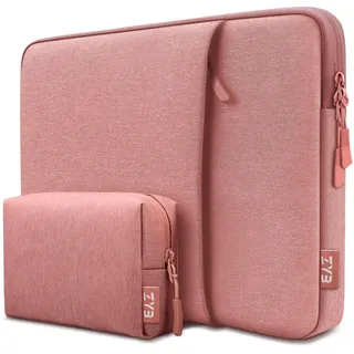 ZYB 16 Zoll Laptoptasche Hülle für 2021-2025 MacBook Pro 16 M4 M3 M2 M1 Max Pro,MacBook Pro 15,Notebook Tasche 16 Zoll für 16" Lenovo ThinkBook/IdeaPad VivoBook HP Asus Dell mit Zubehör Tasche-Rosa