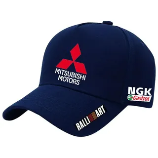 SANNITOU Baseball Cap Herren und Damen Verstellbare Baseballkappe für Mitsubishi Einheitsgröße Sonnenmütze Basecap mit Auto-Logo,OneSize-A