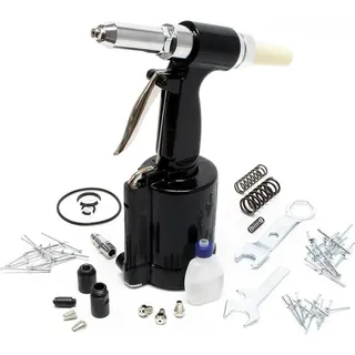 Wiltec Wiltec, Tacker - Nagelpistole, Druckluft Nietpistole 2,4-4,8 mm Nietgerät pneumatisch Nietzange Blindnieten im Set