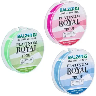 Balzer Platinum Royal Trout Schnur - 150m monofile Angelschnur, Durchmesser/Tragkraft:0.25mm / 7.0kg, Farbe:Chartreuse