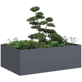 vidaXL Pflanzkübel Anthrazit 120x80x40 cm Stahl