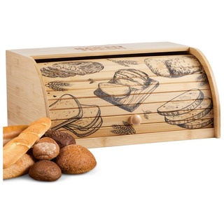 Ecosa Brotbox mit Rolldeckel aus nachhaltigem Bambus Brotkasten Brotaufbewahrung Brotkorb