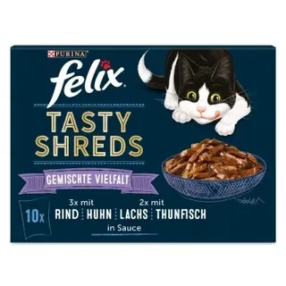 FELIX Tasty Shreds Gemischte Vielfalt 80 x 80 g