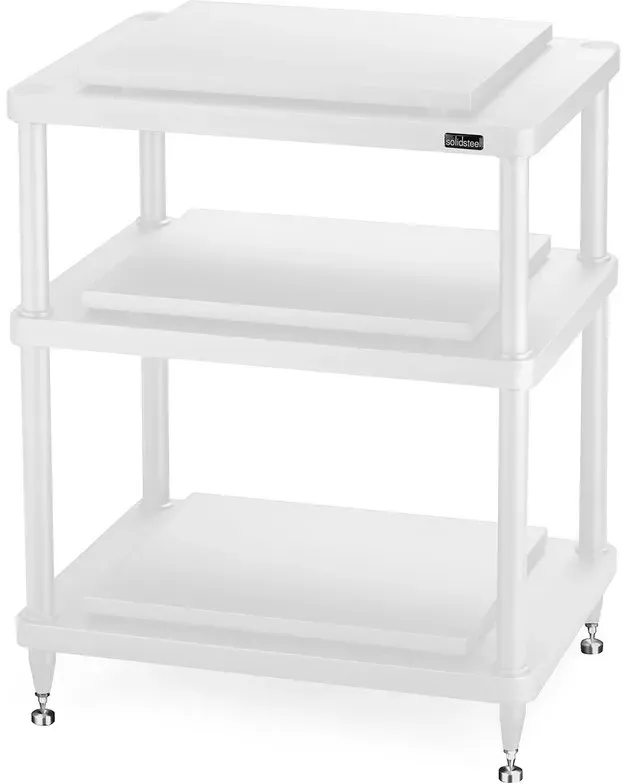 Solidsteel S5-3 Hifi-Rack B 584x H 755x T 430 mm bis 55Kg/Etage weiss