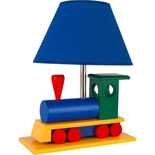 Xxxl Kindertischleuchte Dampflok, Mehrfarbig, Holz, 32x27x14 cm, Lampen & Leuchten, Leuchtenserien