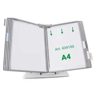 Tarifold Sichttafelsystem 434100 DIN A4 grau mit 10 Sichttafeln, 1 St.