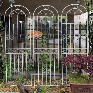 DHGVCED 1 Stück Garten Rankgitter, 180/200/220 cm Hoch, Dekoration, Gewölbter Zaun, Spalier Für Kletterpflanzen, Für Terrasse, Rasen, Hof, Hinterhof, Wandhalterungen(Color:White,Size:180cm/70.8in)