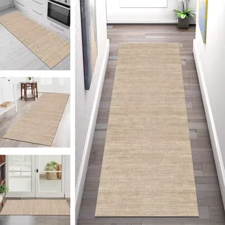 Teppich Läufer Flur Küche rutschfest waschbar Teppichläufer Lang 60X150CM Beige-gelb Küchenläufer 3D Meterware Korridor Tepiche Esszimmer Schlafzimmer Wohnzimmer Schmutzfangmatte Breit 40-120cm
