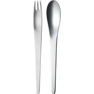 Georg Jensen Arne Jacobsen Salatbesteck, Servierbesteck, Silber