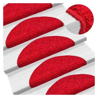 vidaXL Stufenmatte 56 x 17 cm Rot Halbrund