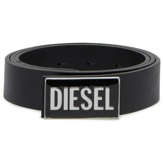 Diesel_LOGO B-GLOSSY_APPAREL_BELT_Schwarz_90 - 90