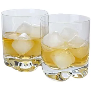 KIKKERLAND - 30 wiederverwendbare Eiswürfel aus transparentem Kunststoff, gefüllt mit reinem Wasser zum Einfrieren