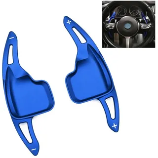 HIBEYO Lenkrad Schaltpaddel Verlängerung Schaltwippen für BMW 3er F30 F31 F34 5er F10 F11 1er F20 F21 2er F22 F23 4er F33 F36 6er F06 F12 F13 X1 F48 X3 F25 X4 X5 X6 Shift Paddles Schalthebel Blau