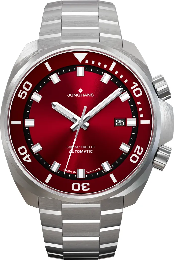 Junghans Aquaris Red Taucheruhr, Rot, Automatik, 50 bar Herrenuhr 27/4661.44