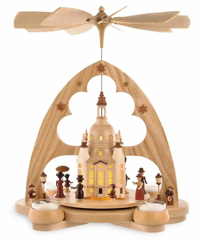 Müller Bogenpyramide Frauenkirche LED Beleuchtung 29 x 22 x 36 cm