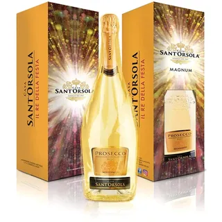 Sant'Orsola Prosecco DOC Millesimato Magnum Gift Pack - Schaumwein Italien Wein 1.5 l