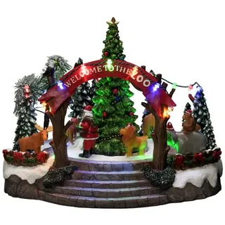 Konstsmide LED Szenerie Weihnachtszoo mit Musik 19 Dioden