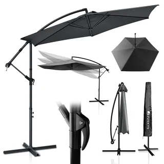 Juskys Brazil Ø 300 cm dunkelgrau