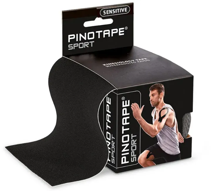 Pinotape Sensitive Kinesiologie Schwarz 10 cm x 5 m - XXL