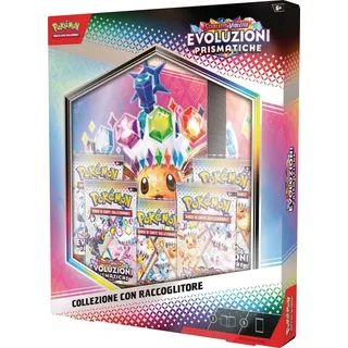 Pokémon TCG: Kollektion mit Erweiterungsportfolio Scharlachrot und Violett – Prismatische Entwicklungen (378 Taschen Portfolio und fünf Erweiterungspackungen)